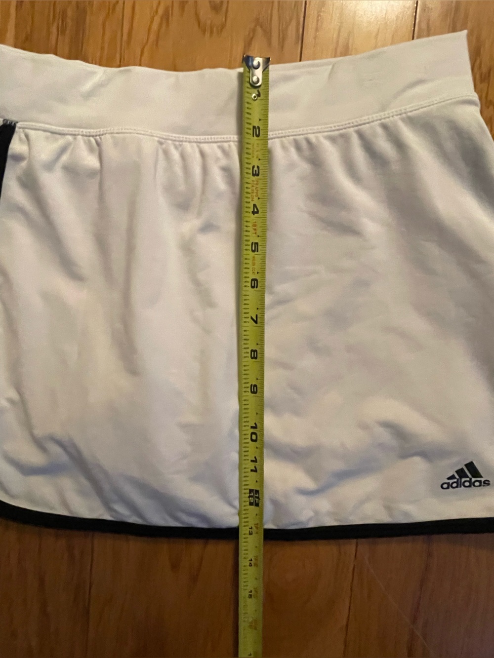 Adidas ClimaLite Tennis Pickleball Skort White Black Built-In Shorts - Picture 8 of 8